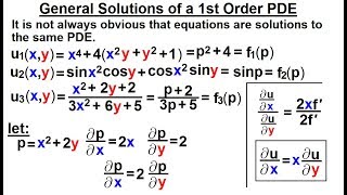 Math Partial Differential Eqn  Ch1 Introduction 17 of 42 General Solution of a 1st Order PDE [upl. by Warrick253]