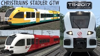 Christrains Stadler GTW  Model Details Gameplay TS2017 PC HD [upl. by Heyde152]