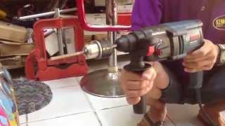 SDS Adapter with Drill Chuck on SDS Plus Rotary Hammer Demonstration [upl. by Nodyl]