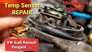 Monopoint Injection Temperature Sensor Wire Repair Vw Audi Renault Peugeot [upl. by Eikcim]