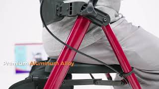 VOCIC Z21 Ergonomic Foldable 4Wheel Rollator Walker [upl. by Enidaj393]