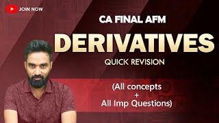 Derivatives Revision  Concepts amp All Questions  CA Final AFM [upl. by Andonis]