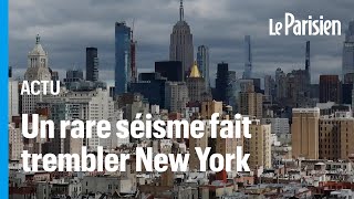 « Tout le monde a eu peur »  New York frappé par un séisme de magnitude 47 [upl. by Ybbil]