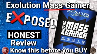 Exolution Nutrition brutal Mass Gainer HONEST review  with LAB TEST [upl. by Ilyk]