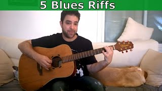 5 Awesome Fingerstyle Blues Riffs You Can And Should Steal  Guitar Tutorial Lesson w TAB [upl. by Havstad]