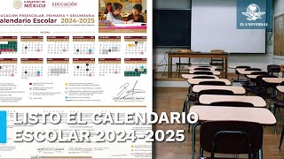 SEP da a conocer calendario escolar 20242025 estos serán los puentes [upl. by Nwahsram]