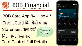 BOB Card App Kaise Use Kare  Card Pin Genration bankofbaroda creditcard [upl. by Kciderf392]