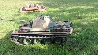 RC Panther Panzer V 116 Henglong Federung im Test StahlgetriebeMetallketten [upl. by Poore935]