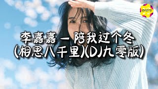 李嘉嘉  陪我过个冬 相思八千里DJ九零版『愿许大雪能知我意，掩我心中意难平。』【动态歌词MV】 [upl. by Vasiliu296]