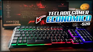 Unboxing Teclado Gamer Económico  Gamecraft Xenon T20 [upl. by Fortunio]