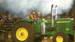 John Deere 5020 pulling at the Infamous Wyoming Tractor Pull [upl. by Arema]