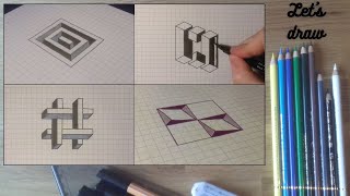 Zeichnen für Anfänger  optische Täuschungen und 3D [upl. by Ydnar]