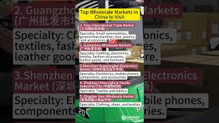 Top Wholesale Markets in China to Visit importfromchina [upl. by Cummine]