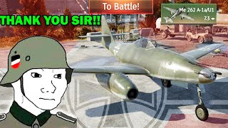 The ME262 A1U1 Experience in Warthunder [upl. by Britteny]