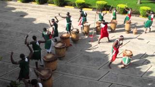 Abatimbo Drummers from Burundi performing at AICC Convention Center in Arusha Tanzania  20110701 [upl. by Yelime]