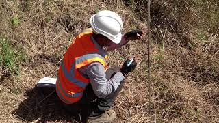 Dynamic Cone Penetrometer DCP Test on a STEEP Slope [upl. by Elery830]