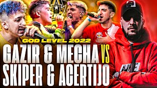 🔥 BATALLÓN 🔥 PIEZAS REACCIONA A GAZIR amp MECHA VS SKIPER amp ACERTIJO EN GOD LEVEL 2022 [upl. by Nylirrej]