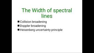 Molecular spectroscopy Factors affecting width of spectral lines [upl. by Fey]