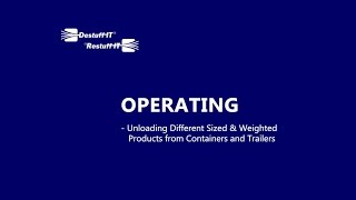 Unloading FloorLoaded Product from Containers or Trailers Using a DestuffIT [upl. by Munford]