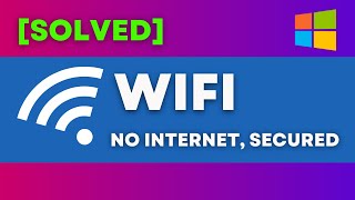 NO INTERNET SECURED WINDOWS 10 WIFI FIX  ALL INTERNET ISSUES SOLVED 2022 [upl. by Ines]