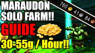 Solo Maraudon Farming Guide  3055g  Hour [upl. by Regen]