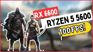 RYZEN 5 5600  RX 6600 8GB  GOD OF WAR [upl. by Udell]