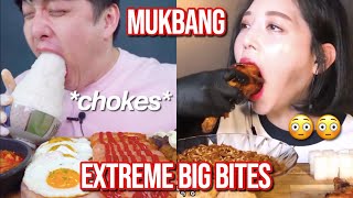 mukbangers almost choking on their food big bites [upl. by Gurango]