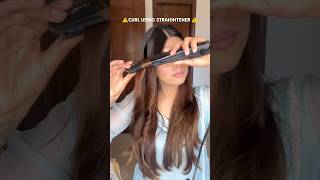 How to curl using straightener curlyhair hairstyle hairstyles contentcreator youtubeshorts [upl. by Zelle953]