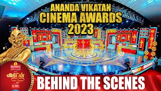 பிரம்மாண்டமான சினிமா விகடன் விருதுகள் 2023  Behind The Scenes [upl. by Ennaegroeg666]