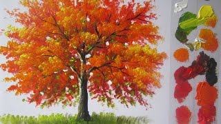 How to paint a tree in Acrylics lesson 4 [upl. by Burn]