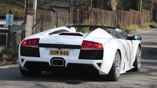 Supercars in Alderley Edge 2024 Murcielago LP640 Aventador x4 765LT GT3 RS 812 Purosangue x3… [upl. by Yelyah598]