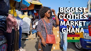 SHOP WITH ME IN THE BIGGEST CLOTHES MARKET IN ACCRA  GHANA  SHOPPING FOR CLOTHES LIKE GHANAIANS DO [upl. by Romo]