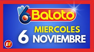 Resultado BALOTO REVANCHA del MIERCOLES 6 de noviembre 2024 [upl. by Haerb]