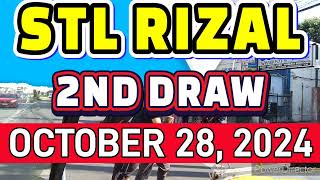 STL RIZAL RESULT TODAY 2ND DRAW OCTOBER 28 2024 4PM  MONDAY [upl. by Farhi]