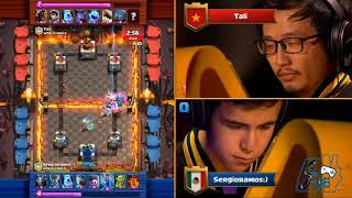 Sergio Ramos vs Tali  Crown Championship World Finals 2017  Clash Royale Español [upl. by Emoraj]