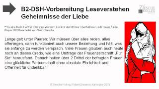 B2DSH Leseverstehen Thema Liebe [upl. by Greer]