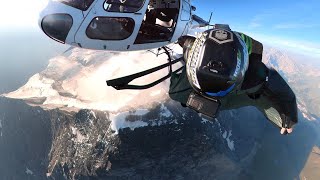 Wingsuit flight down the Eiger east ridge  Wingsuit Heli Jump  Switzerland  2023 [upl. by Roberson]