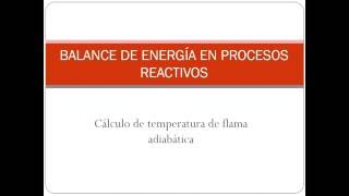 Temperatura de flama adiabática  Ejercicio [upl. by Orin]