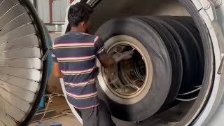 Amazing Process of Making Retreaded Tire With Old Tires Tire Recycling Factory in India [upl. by Eirod]