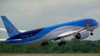 TUI 7879 GTUIK Breathtaking Takeoff from Manchester Airport [upl. by Alikat]