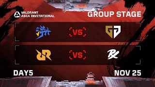 TE vs GEN  RRQ vs PRX  Group Stage  DAY 5  VALORANT Radiant Asia Invitational [upl. by Farmann]