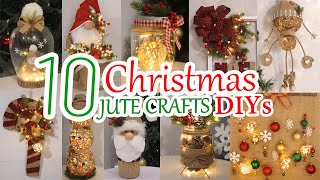 10 Cheap DIY Jute Christmas Decorations Ideas at Home 2024 [upl. by Aitenev89]