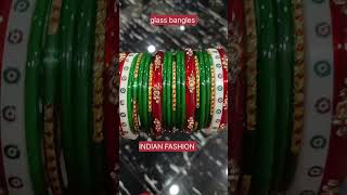 Red and green combination glass bangles fashion [upl. by Liakim]