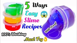 How to make slime activator at home with proofHomemade slimeslime using fevicolclearglueNo borax [upl. by Ardnac403]