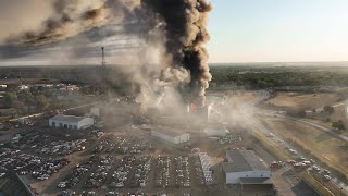 Columbus Ohio industrial fire [upl. by Ahras]