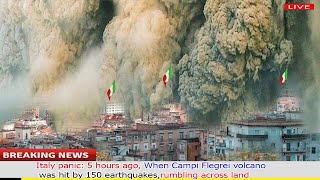 Naples Panic 1 hour after warning eruption Campi Flegrei volcano as earth rose rumbling cros land [upl. by Miru]