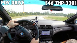 Driving the 2004 BMW 330i E46 with a Rare ZHP Performance Package  POV TEST DRIVE [upl. by Zebapda]