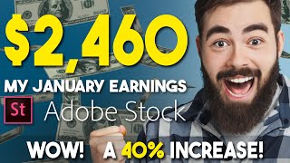 2460 Last Month  My Adobe Stock Earnings Report plus Shutterstock amp Storyblocks adobestock ai [upl. by Latnahc]