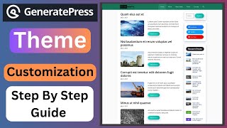 GeneratePress Theme Customization Step By Step Tutorial 2023 [upl. by Yelyac170]