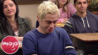 Top 10 Times Pete Davidson Broke on SNL [upl. by Eulalia402]